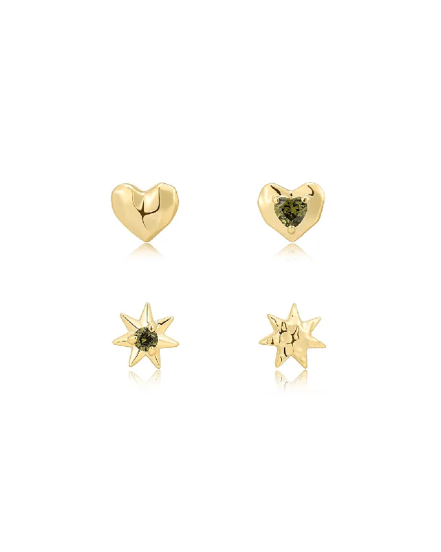 Affordable Glamour – Must-Have Jewelry At Special Rates The Molten Heart Studs Set