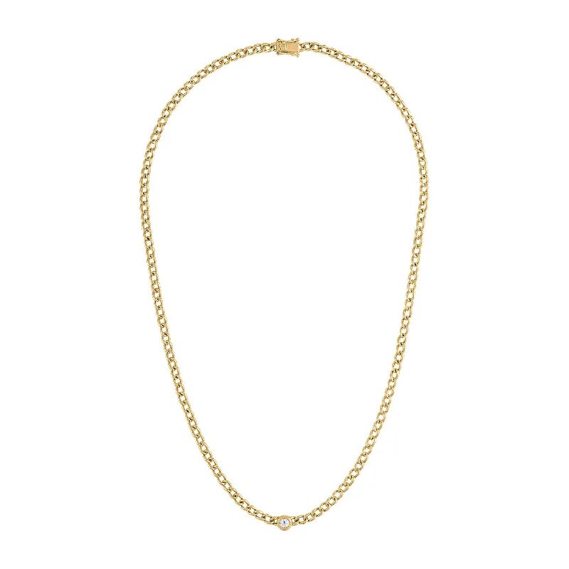 Adjustable Charm Bracelets For A Perfect Fit 14KT GOLD DIAMOND BEZEL SET CURB NECKLACE Adjustable Charm Bracelets For A Perfect Fit 14KT GOLD DIAMOND BEZEL SET CURB NECKLACE