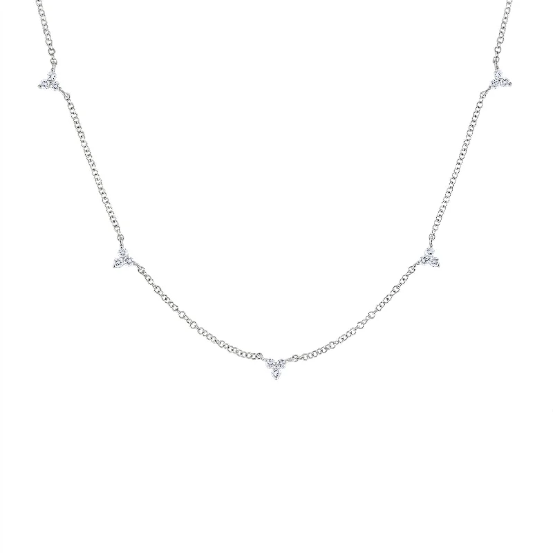 Timeless Elegance, Temporary Discounts – Act Fast 14KT GOLD DIAMOND SMALL FIVE STATION TRIO NECKLACE Timeless Elegance, Temporary Discounts – Act Fast 14KT GOLD DIAMOND SMALL FIVE STATION TRIO NECKLACE