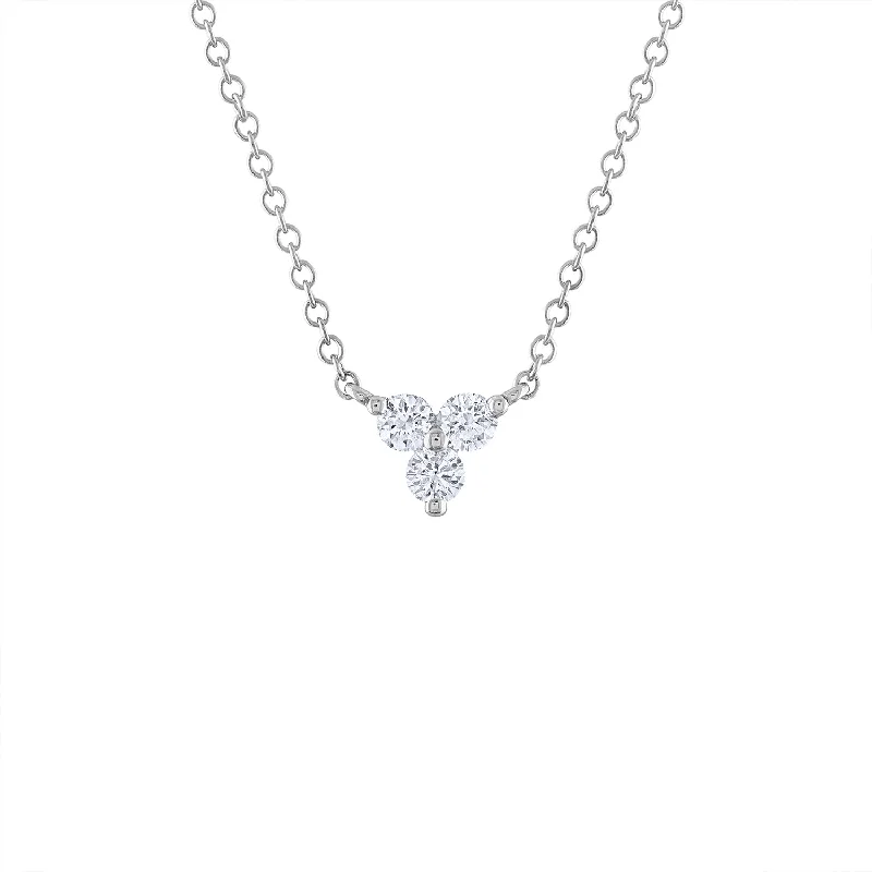 Affordable Gold-Plated Jewelry For Modern Fashion 14KT GOLD THREE DIAMOND NECKLACE