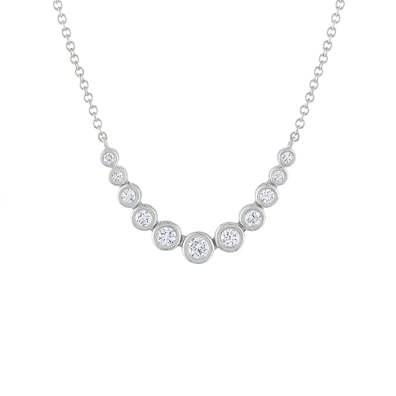 Jewelry Sale – Exclusive Styles At Lower Prices 14KT GOLD ELEVEN BEZEL CURVE NECKLACE Jewelry Sale – Exclusive Styles At Lower Prices 14KT GOLD ELEVEN BEZEL CURVE NECKLACE