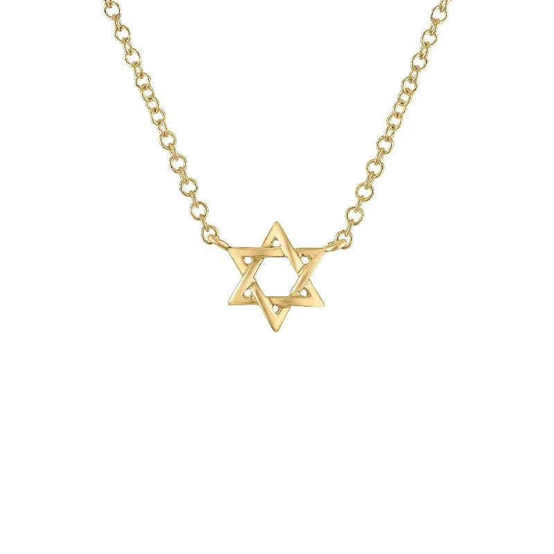Premium Diamond Jewelry For Unforgettable Moments 14KT GOLD MINI STAR OF DAVID NECKLACE Premium Diamond Jewelry For Unforgettable Moments 14KT GOLD MINI STAR OF DAVID NECKLACE