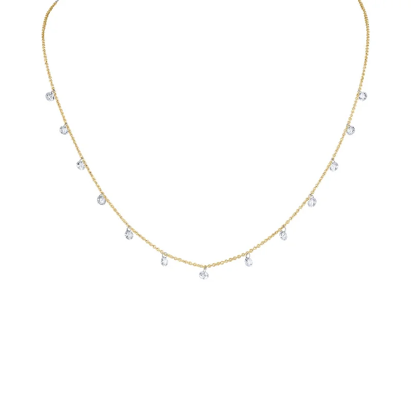 Affordable Elegance – Premium Jewelry At Special Prices 14KT GOLD THIRTEEN PIERCED DIAMOND DANGLE NECKLACE Affordable Elegance – Premium Jewelry At Special Prices 14KT GOLD THIRTEEN PIERCED DIAMOND DANGLE NECKLACE