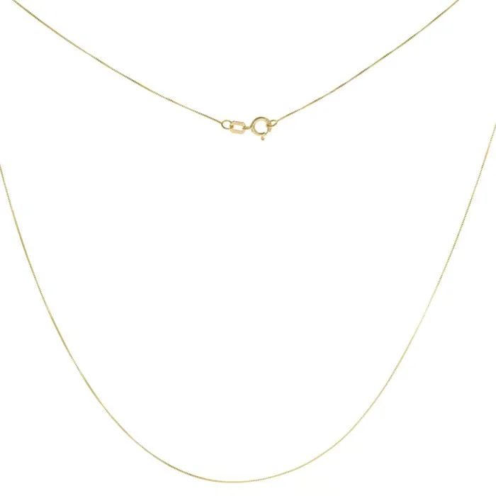 Exclusive Gemstone Jewelry At Special Prices 20 INCH YELLOW GOLD BOX CHAIN