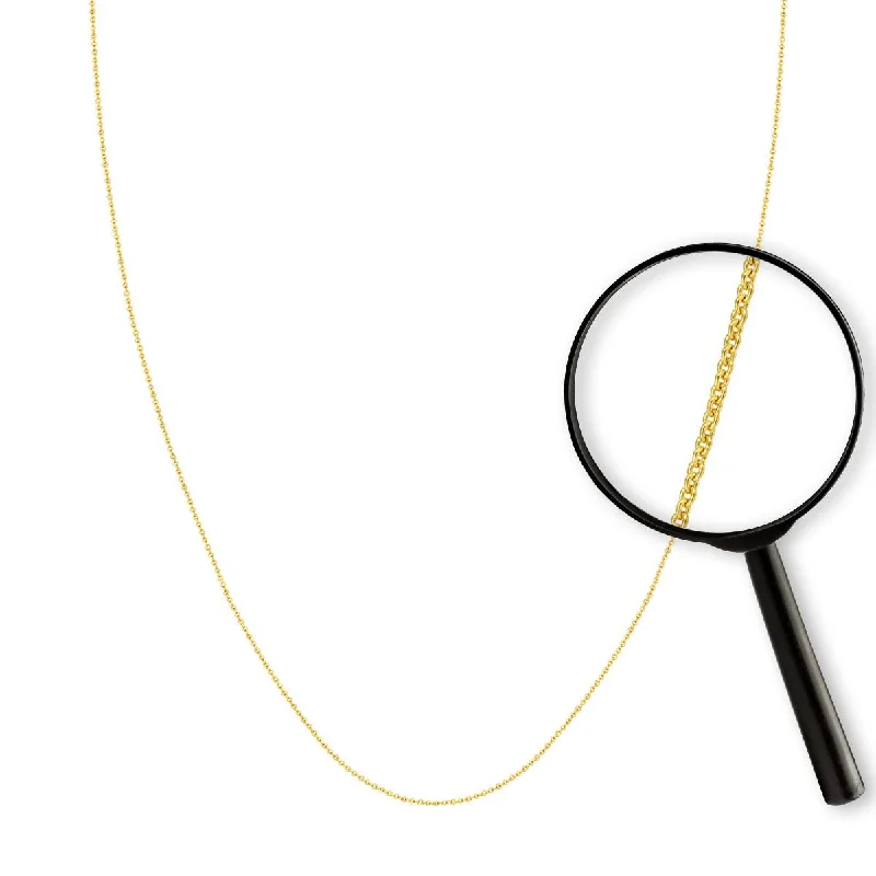 Affordable Luxury Jewelry For Every Occasion ADJUSTABLE YELLOW GOLD CABLE CHAIN NECKLACE Affordable Luxury Jewelry For Every Occasion ADJUSTABLE YELLOW GOLD CABLE CHAIN NECKLACE