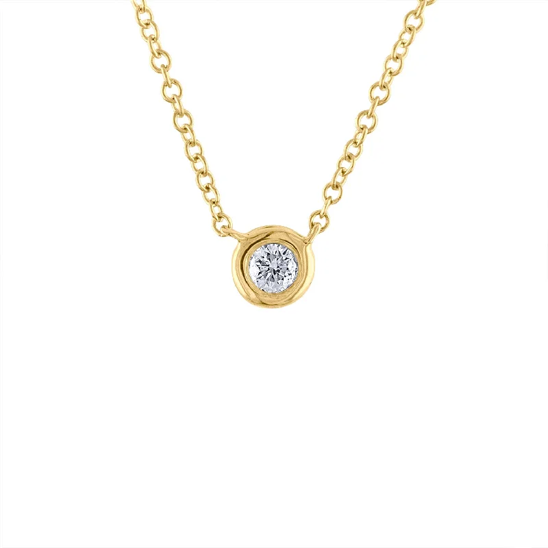Elegant Jewelry At Unbeatable Prices – Shop Today 14KT GOLD DIAMOND SINGLE BEZEL SET NECKLACE Elegant Jewelry At Unbeatable Prices – Shop Today 14KT GOLD DIAMOND SINGLE BEZEL SET NECKLACE