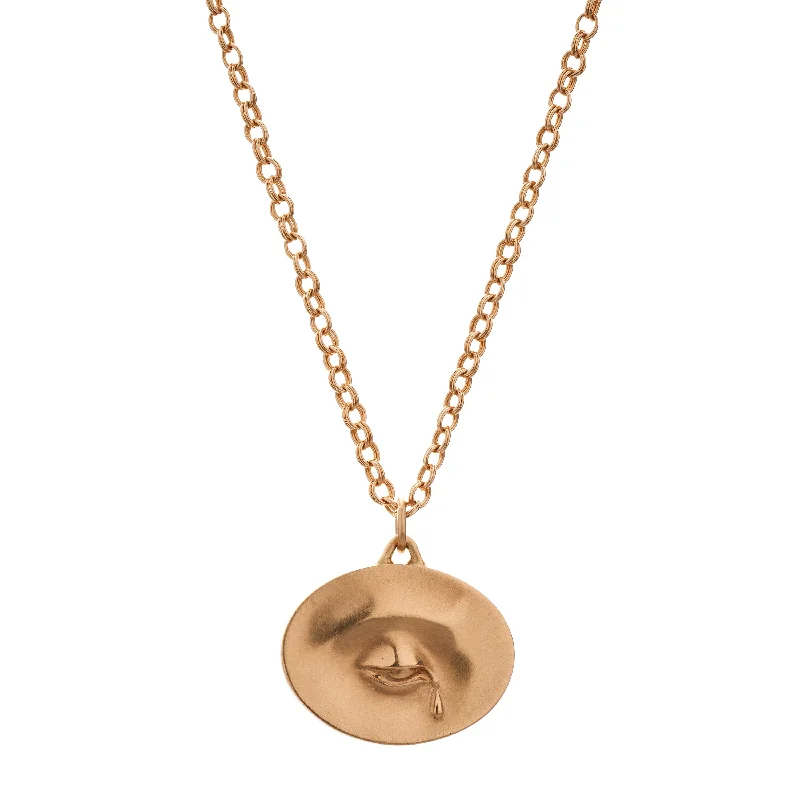 Discounted Jewelry For A Glamorous Look Gabriella Kiss 14k Eye with Tear Token Necklace - 18" Discounted Jewelry For A Glamorous Look Gabriella Kiss 14k Eye with Tear Token Necklace - 18"