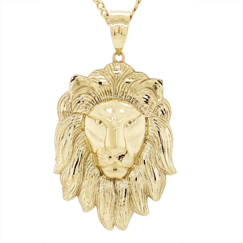 Exclusive Jewelry Offers – Sparkle For Less LARGE YELLOW GOLD LION HEAD CHARM PENDANT Exclusive Jewelry Offers – Sparkle For Less LARGE YELLOW GOLD LION HEAD CHARM PENDANT