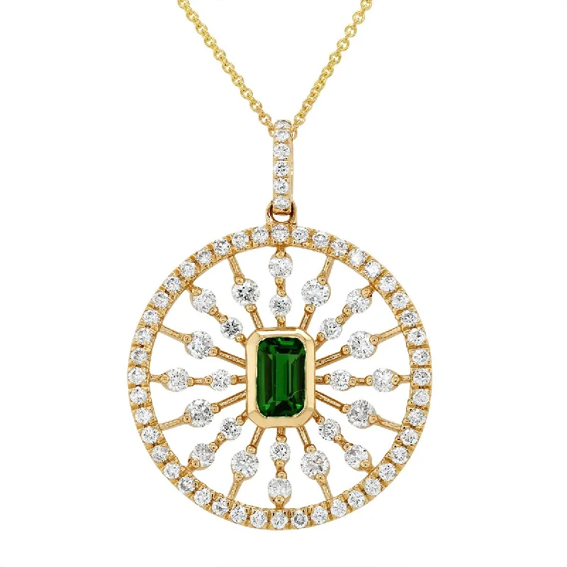 Luxury Meets Affordability – Jewelry Sale Live Now MODERN YELLOW GOLD NECKLACE WITH GREEN TOURMALINE AND DIAMONDS, .69 CT TW Luxury Meets Affordability – Jewelry Sale Live Now MODERN YELLOW GOLD NECKLACE WITH GREEN TOURMALINE AND DIAMONDS, .69 CT TW