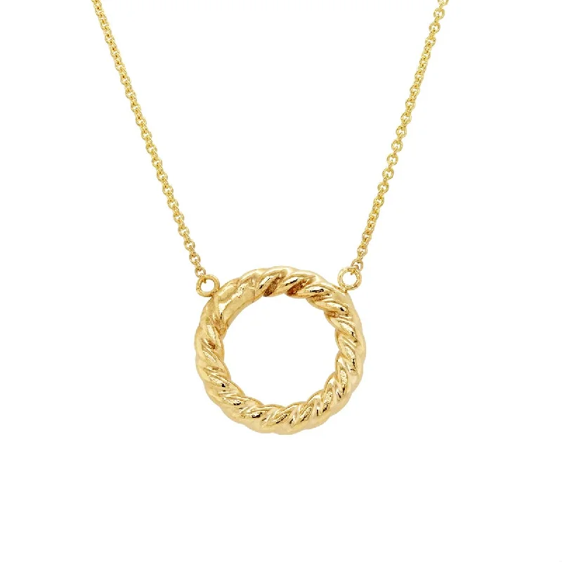 Dainty And Elegant Jewelry Now At Reduced Prices MODERN YELLOW GOLD OPEN CIRCLE NECKLACE Dainty And Elegant Jewelry Now At Reduced Prices MODERN YELLOW GOLD OPEN CIRCLE NECKLACE