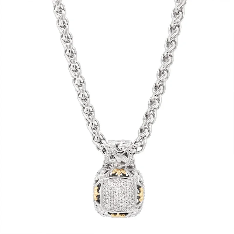 Best-Selling Jewelry Now Available At Special Deals STERLING SILVER DIAMOND PAVE NECKLACE WITH GOLD ACCENTS, .60 CT TW Best-Selling Jewelry Now Available At Special Deals STERLING SILVER DIAMOND PAVE NECKLACE WITH GOLD ACCENTS, .60 CT TW