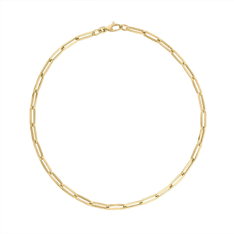 Grab Your Dream Jewelry At The Lowest Prices 14KT GOLD MEDIUM RECTANGLE LINK NECKLACE Grab Your Dream Jewelry At The Lowest Prices 14KT GOLD MEDIUM RECTANGLE LINK NECKLACE