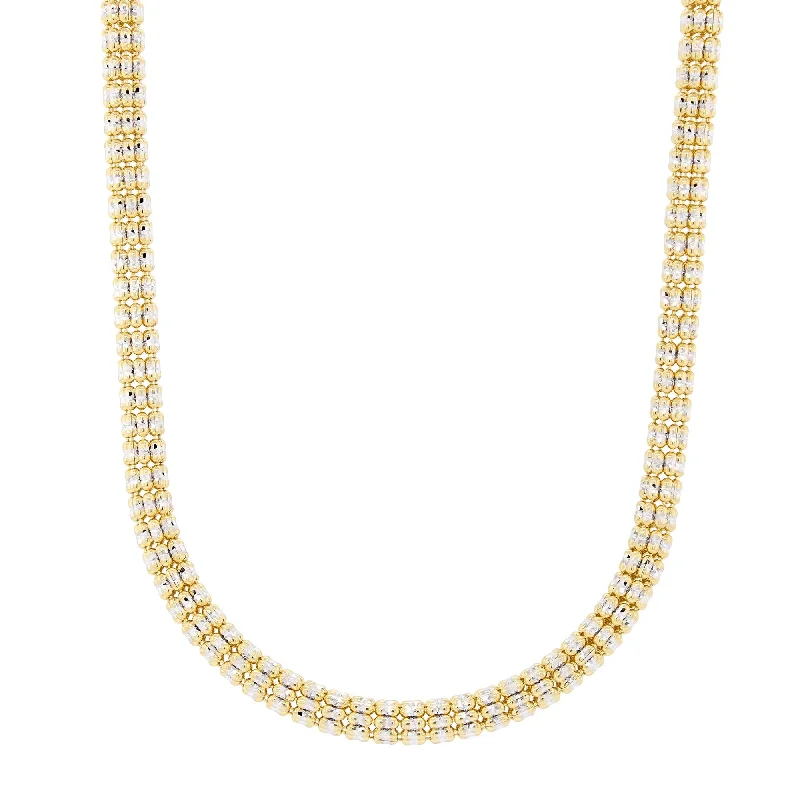 Affordable Luxury Jewelry – Style At A Great Price TWO-TONE GOLD ICED DIAMOND CUT CHAIN, 4.25MM Affordable Luxury Jewelry – Style At A Great Price TWO-TONE GOLD ICED DIAMOND CUT CHAIN, 4.25MM