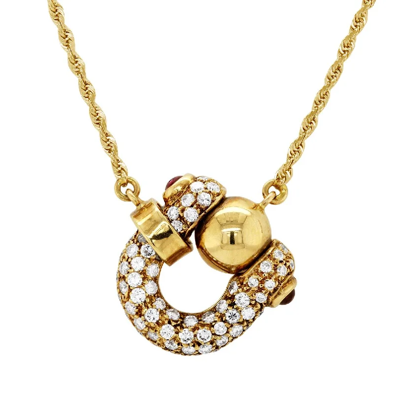 Jewelry Flash Sale – Stylish Designs At Unbeatable Rates VINTAGE STYLE YELLOW GOLD HORSESHOE PENDANT NECKLACE WITH DIAMONDS, 3/4 CT TW Jewelry Flash Sale – Stylish Designs At Unbeatable Rates VINTAGE STYLE YELLOW GOLD HORSESHOE PENDANT NECKLACE WITH DIAMONDS, 3/4 CT TW