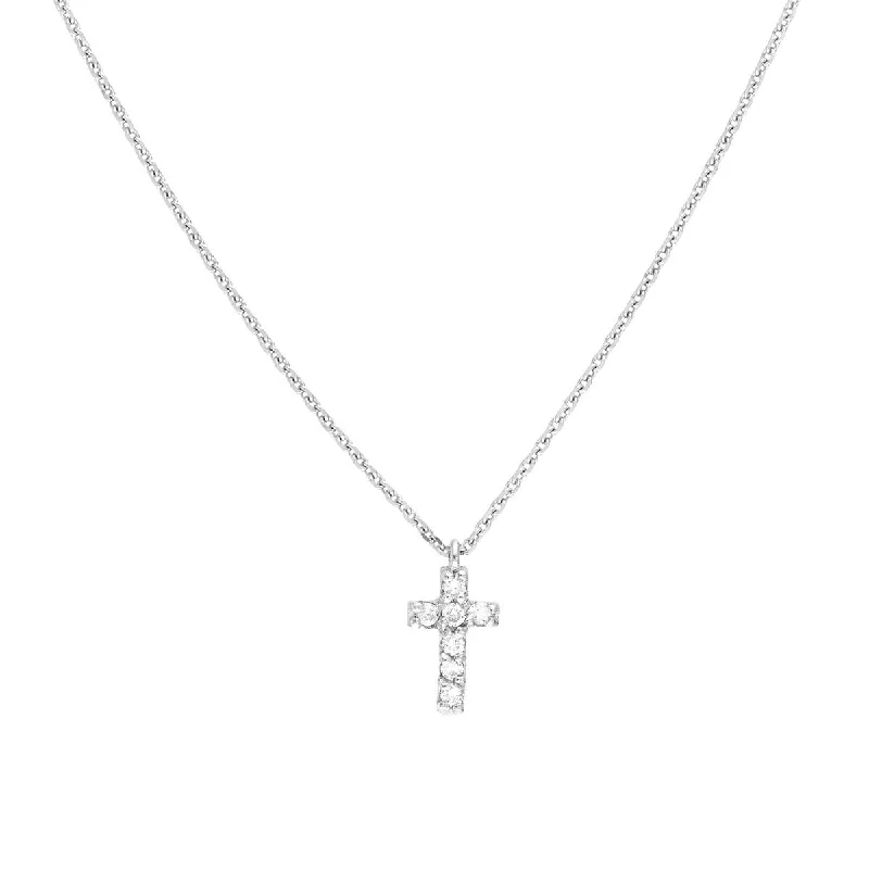 Timeless Jewelry At Special Discount Rates WHITE GOLD CROSS PENDANT WITH DIAMONDS, 1/15 CT TW Timeless Jewelry At Special Discount Rates WHITE GOLD CROSS PENDANT WITH DIAMONDS, 1/15 CT TW