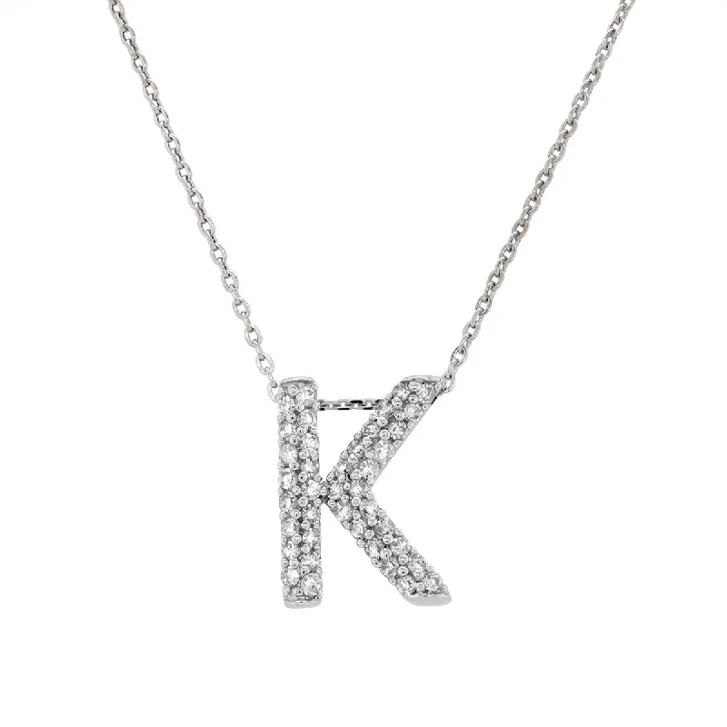 Glamorous Jewelry, Glamorous Deals – Shop Now WHITE GOLD K INITIAL DIAMOND PENDANT NECKLACE, .15 ct tw Glamorous Jewelry, Glamorous Deals – Shop Now WHITE GOLD K INITIAL DIAMOND PENDANT NECKLACE, .15 ct tw