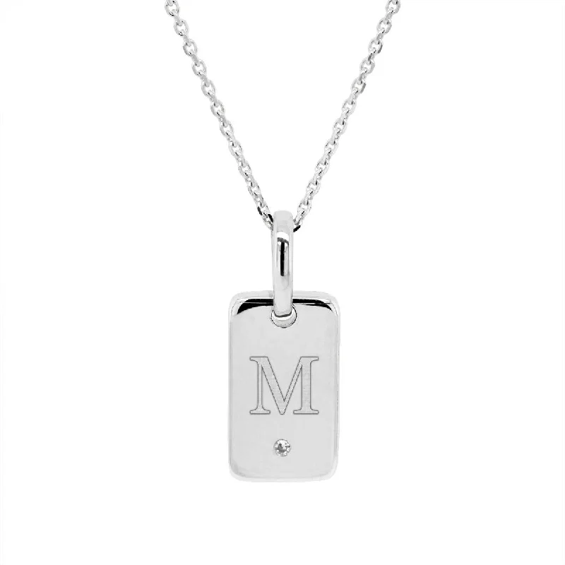 Jewelry Clearance – Final Chance To Save Big WHITE GOLD M INITIAL PENDANT NECKLACE Jewelry Clearance – Final Chance To Save Big WHITE GOLD M INITIAL PENDANT NECKLACE
