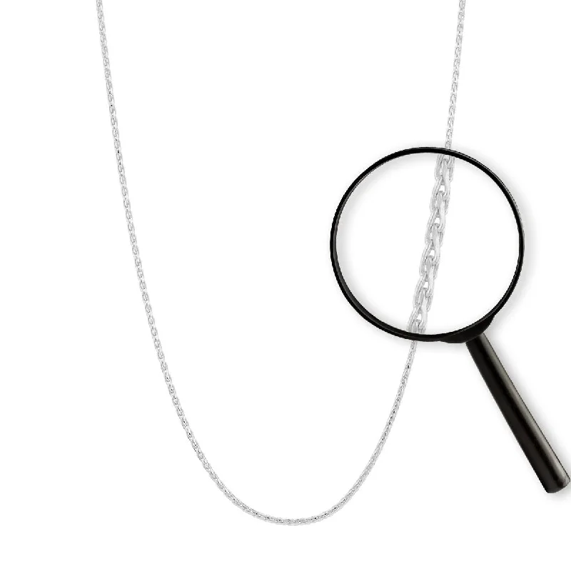 Exclusive Jewelry Sale – Sparkle For Less WHITE GOLD WHEAT CHAIN NECKLACE