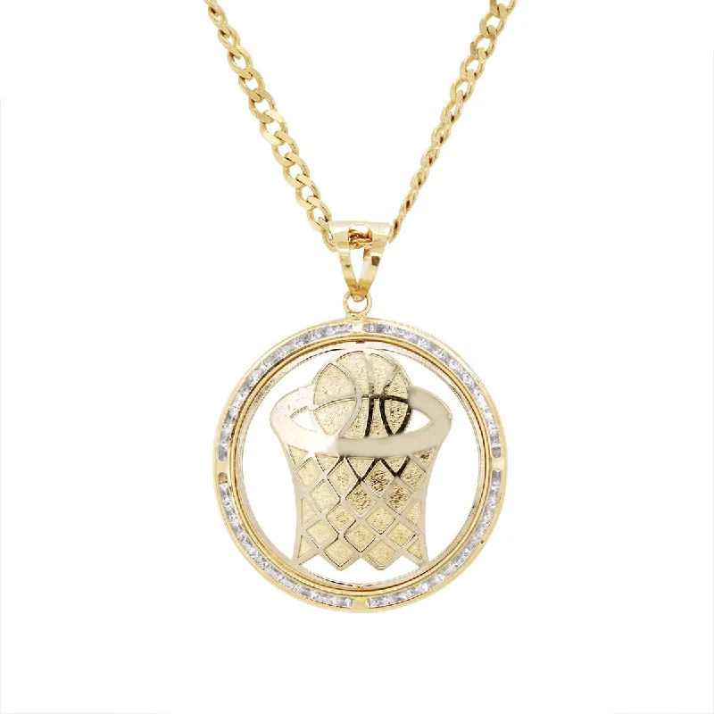 Get Ready To Sparkle – Special Jewelry Discounts YELLOW GOLD BASKETBALL HOOP CHARM PENDANT Get Ready To Sparkle – Special Jewelry Discounts YELLOW GOLD BASKETBALL HOOP CHARM PENDANT