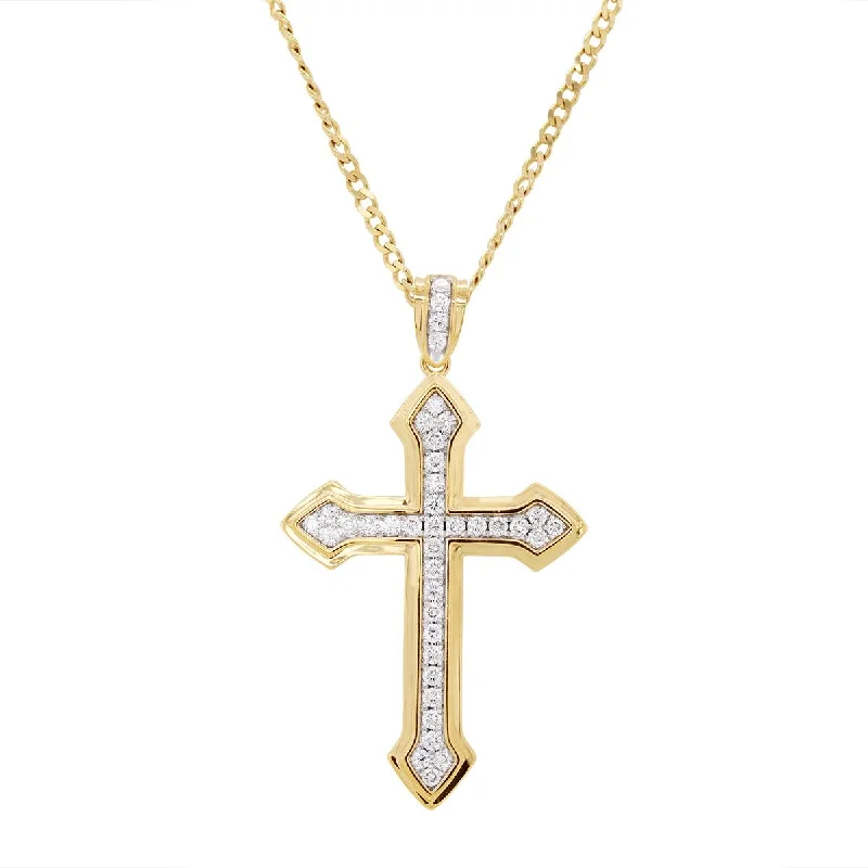 Huge Savings On Premium Jewelry Styles YELLOW GOLD CROSS NECKLACE WITH LAB GROWN DIAMONDS Huge Savings On Premium Jewelry Styles YELLOW GOLD CROSS NECKLACE WITH LAB GROWN DIAMONDS