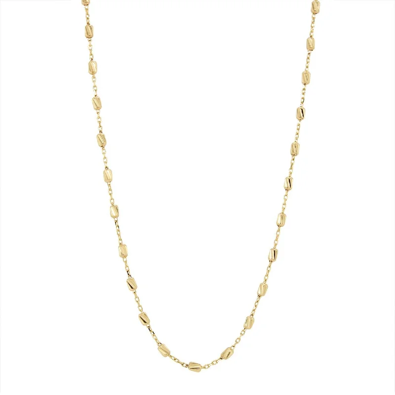 Trending Jewelry Now Available At Exclusive Prices YELLOW GOLD DIAMOND CUT BEADED CHAIN NECKLACE Trending Jewelry Now Available At Exclusive Prices YELLOW GOLD DIAMOND CUT BEADED CHAIN NECKLACE