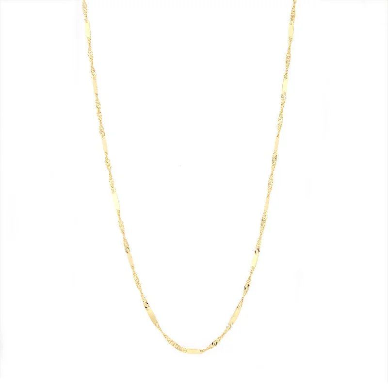 Shop Dazzling Jewelry With Special Promotional Discounts YELLOW GOLD DIAMOND CUT TWISTED MIRROR CHAIN NECKLACE Shop Dazzling Jewelry With Special Promotional Discounts YELLOW GOLD DIAMOND CUT TWISTED MIRROR CHAIN NECKLACE