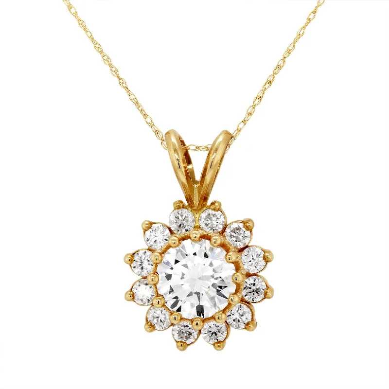 Upgrade Your Collection With Our Limited-Time Jewelry Sale YELLOW GOLD DIAMOND PENDANT WITH HALO, 1 1/2 CT TW Upgrade Your Collection With Our Limited-Time Jewelry Sale YELLOW GOLD DIAMOND PENDANT WITH HALO, 1 1/2 CT TW