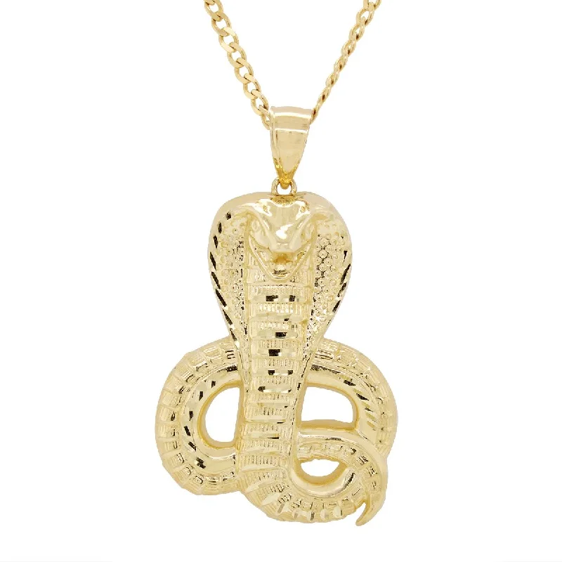 Flash Jewelry Sale – Get Stunning Pieces At Low Prices YELLOW GOLD LARGE COBRA CHARM PENDANT Flash Jewelry Sale – Get Stunning Pieces At Low Prices YELLOW GOLD LARGE COBRA CHARM PENDANT