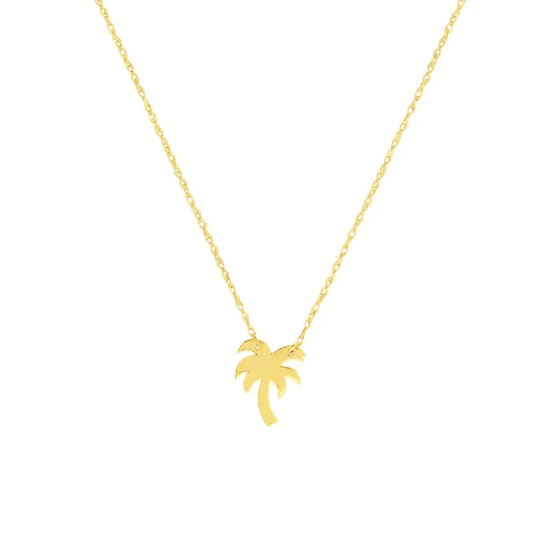Grab Your Dream Jewelry At The Lowest Prices YELLOW GOLD MINI PALM TREE PENDANT NECKLACE Grab Your Dream Jewelry At The Lowest Prices YELLOW GOLD MINI PALM TREE PENDANT NECKLACE