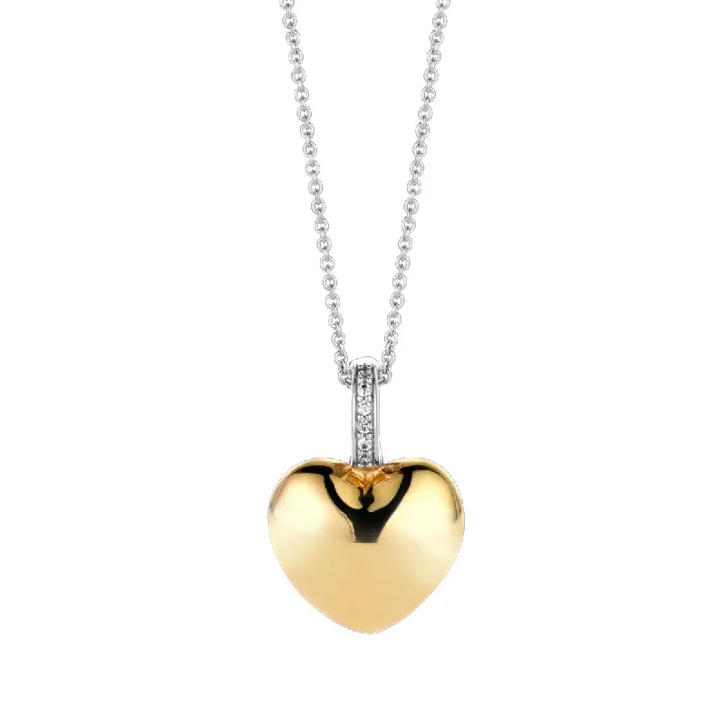 Don't Miss Out – Shop Elegant Jewelry For Less YELLOW GOLD PLATED STERLING SILVER HEART PENDANT NECKLACE WITH CUBIC ZIRCONIA Don't Miss Out – Shop Elegant Jewelry For Less YELLOW GOLD PLATED STERLING SILVER HEART PENDANT NECKLACE WITH CUBIC ZIRCONIA