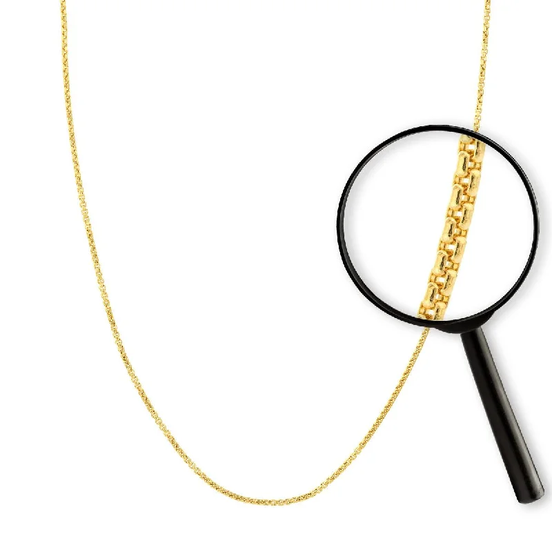 Bestselling Jewelry At Special Promotional Rates YELLOW GOLD ROUND BOX CHAIN NECKLACE Bestselling Jewelry At Special Promotional Rates YELLOW GOLD ROUND BOX CHAIN NECKLACE