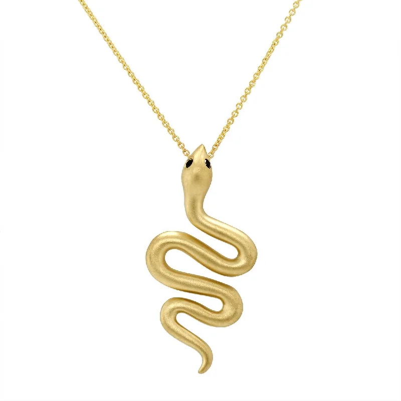Buy More, Save More On Stunning Jewelry Pieces YELLOW GOLD SNAKE NECKLACE WITH BLACK DIAMONDS, .01 CT TW Buy More, Save More On Stunning Jewelry Pieces YELLOW GOLD SNAKE NECKLACE WITH BLACK DIAMONDS, .01 CT TW