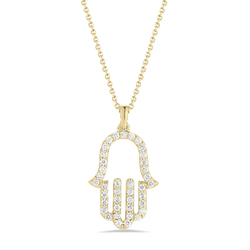 Chic, Trendy, And Affordable Jewelry Sale Diamond Hamsa Pendant Necklace