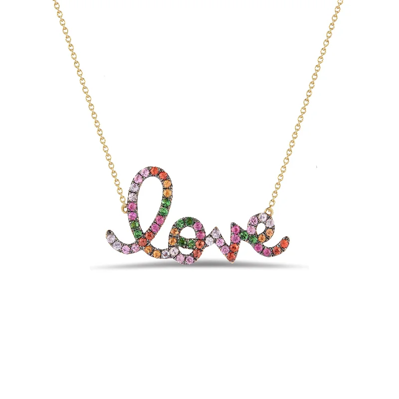 Jewelry Sale Alert – Shop Timeless Elegance Today Multicolor Love Script Pendant