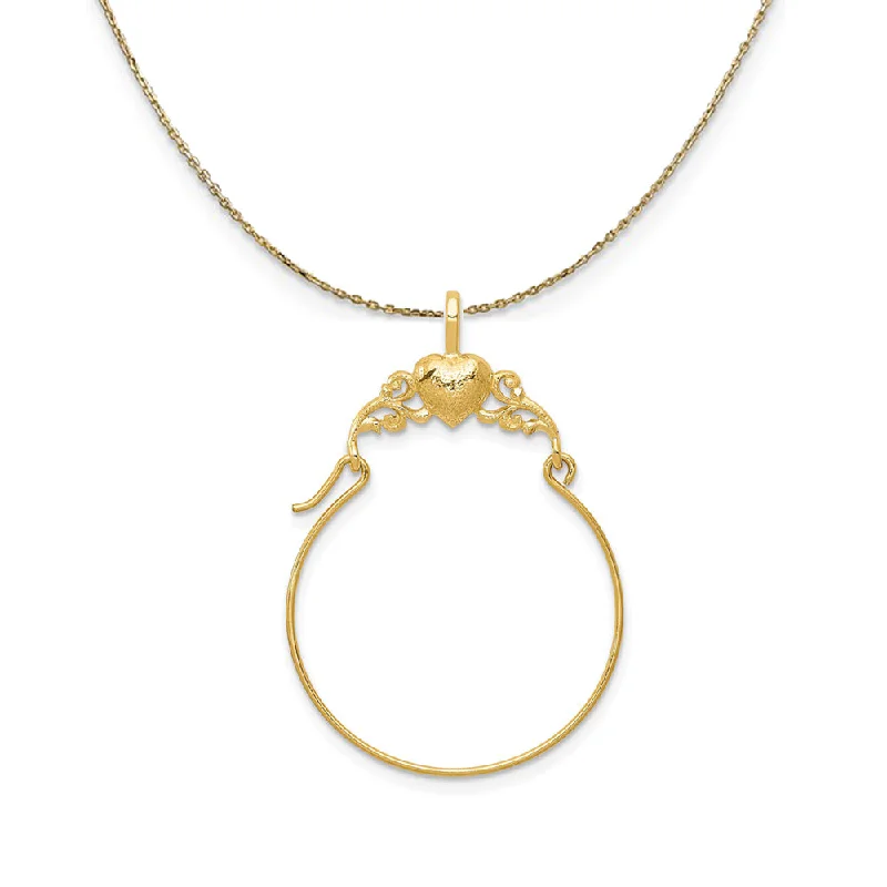 The Ultimate Jewelry Sale – Exclusive Styles At Great Prices 14k Yellow Gold Hammered Heart Charm Holder Necklace The Ultimate Jewelry Sale – Exclusive Styles At Great Prices 14k Yellow Gold Hammered Heart Charm Holder Necklace