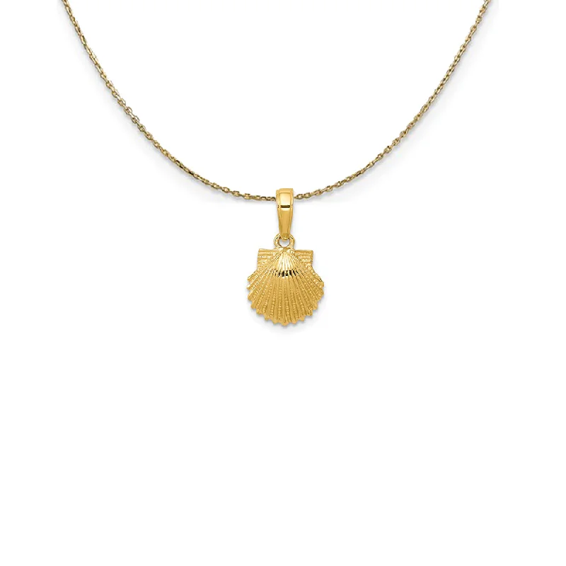 Sparkle For Less – Shop Our Limited-Time Jewelry Deals 14k Yellow Gold Textured Scallop Shell (10mm) Necklace Sparkle For Less – Shop Our Limited-Time Jewelry Deals 14k Yellow Gold Textured Scallop Shell (10mm) Necklace