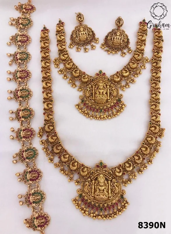 High-End Sparkle, Low-End Prices – Shop Now Exclusive Premium Gold finish necklace Combo set Bridal set 8390N High-End Sparkle, Low-End Prices – Shop Now Exclusive Premium Gold finish necklace Combo set Bridal set 8390N