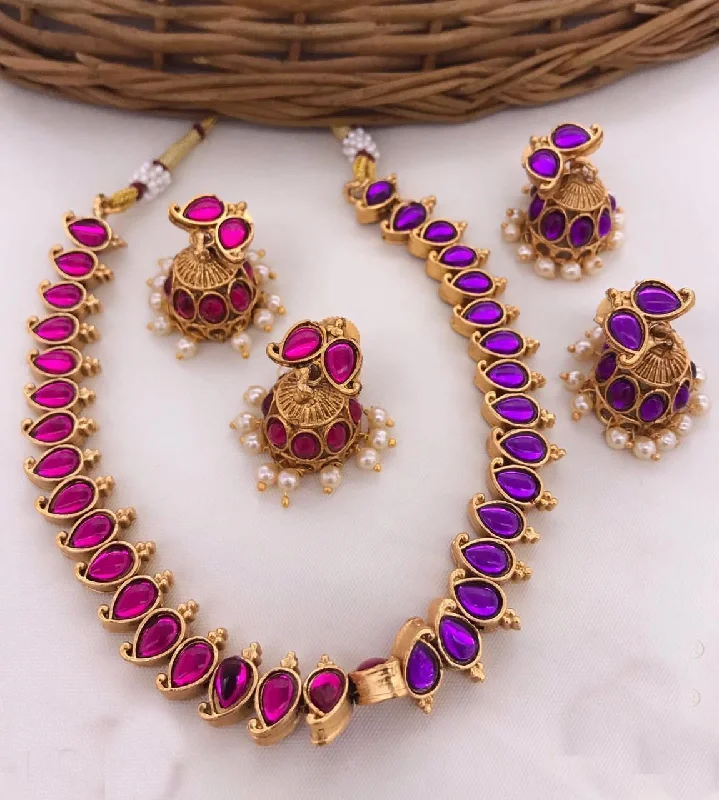 Affordable Elegance – Premium Jewelry At Special Prices Trending Design Pink/ purple necklace 8288 N Affordable Elegance – Premium Jewelry At Special Prices Trending Design Pink/ purple necklace 8288 N