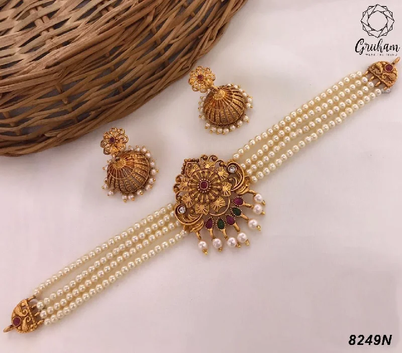 Premium Jewelry, Premium Discounts – Act Fast Premium Gold plated Necklace Set choker 8249N Premium Jewelry, Premium Discounts – Act Fast Premium Gold plated Necklace Set choker 8249N