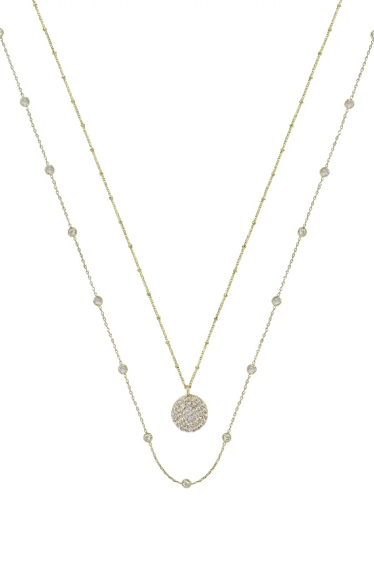 Stunning Jewelry Pieces At The Lowest Prices Ever Crystal Disc Layered Necklace Set
