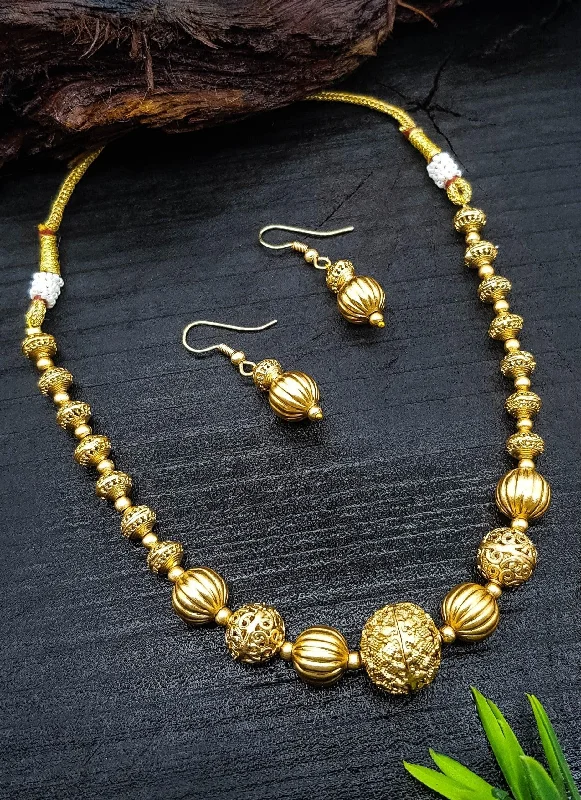 Dazzle With Discounts – Shop Jewelry On Sale Gold Finish Premium Necklace Set