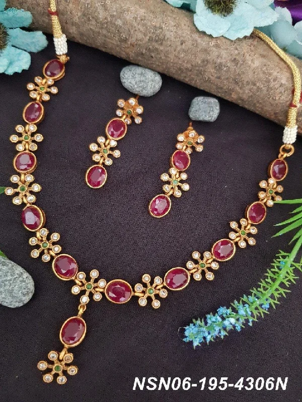 Classic And Modern Jewelry Styles On Sale High Quality Multi Colour CZ Stones with Guaranteed Gold Polish All occasion wear Necklace Set NSN06-195-4306N Classic And Modern Jewelry Styles On Sale High Quality Multi Colour CZ Stones with Guaranteed Gold Polish All occasion wear Necklace Set NSN06-195-4306N