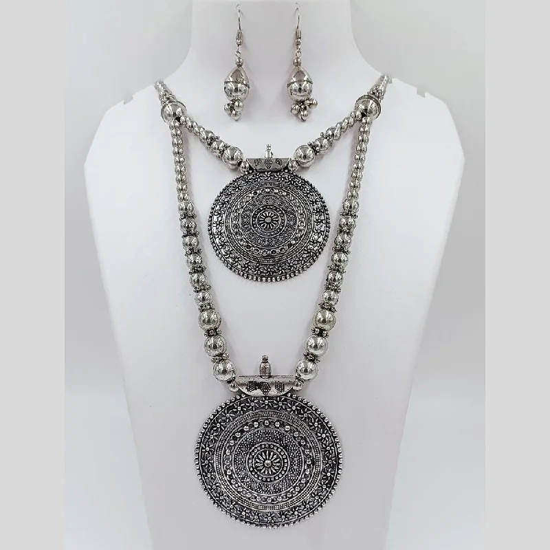 The Ultimate Jewelry Sale – Shop Premium Styles Kavita Art Oxidised Plated Double Layer Necklace Set The Ultimate Jewelry Sale – Shop Premium Styles Kavita Art Oxidised Plated Double Layer Necklace Set