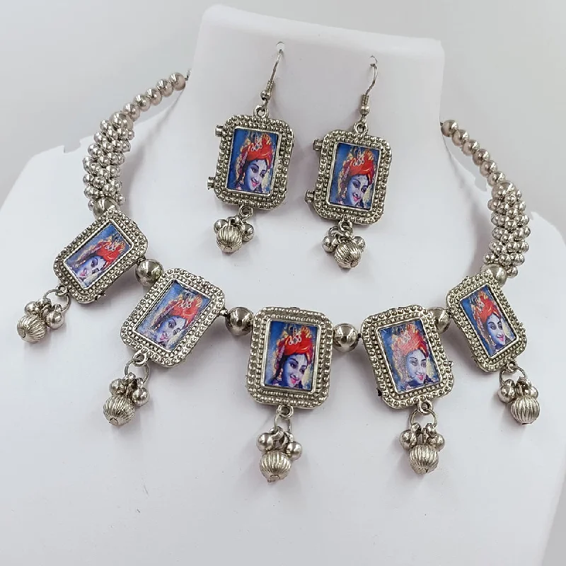 Must-Have Jewelry Pieces At Reduced Prices Kavita Art Oxidised Plated Krishna Style Necklace Set Must-Have Jewelry Pieces At Reduced Prices Kavita Art Oxidised Plated Krishna Style Necklace Set
