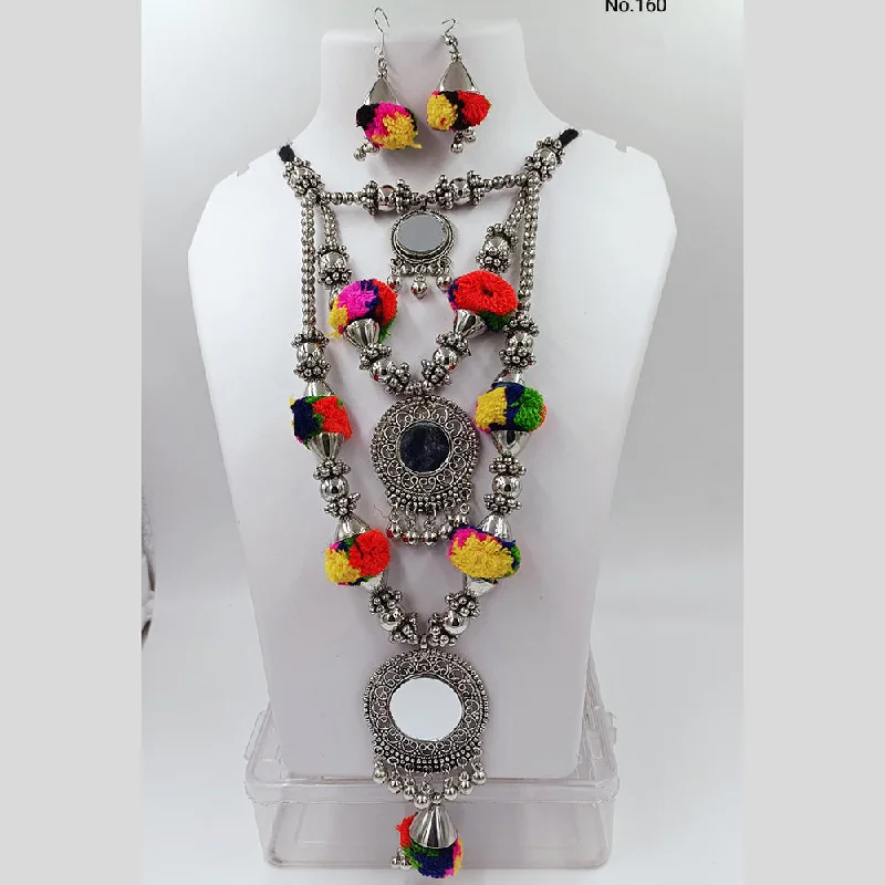 Jewelry Sale – Exclusive Styles At Lower Prices Kavita Art Oxidised Plated Mirror And Pom Pom Long Necklace Set Jewelry Sale – Exclusive Styles At Lower Prices Kavita Art Oxidised Plated Mirror And Pom Pom Long Necklace Set
