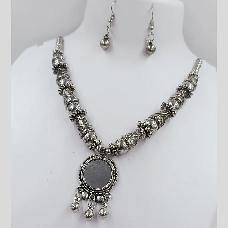 Shop Jewelry That Shines Without The High Price Kavita Art Oxidised Plated Mirror Necklace Set Shop Jewelry That Shines Without The High Price Kavita Art Oxidised Plated Mirror Necklace Set
