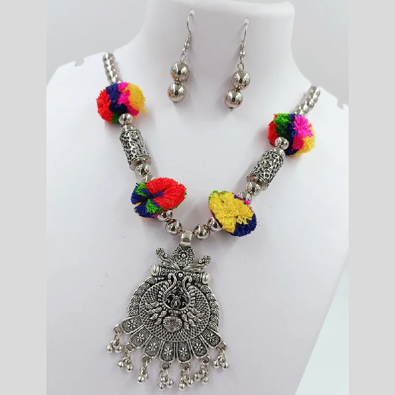 Limited-Time Jewelry Sale – Don't Miss Out On Dazzling Discounts Kavita Art Oxidised Plated Navratri Special Pom Pom Necklace Set Limited-Time Jewelry Sale – Don't Miss Out On Dazzling Discounts Kavita Art Oxidised Plated Navratri Special Pom Pom Necklace Set