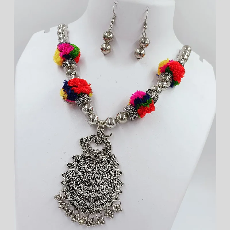 Sparkle For Less – Shop Jewelry Deals Now Kavita Art Oxidised Plated Navratri Special Pom Pom Necklace Set Sparkle For Less – Shop Jewelry Deals Now Kavita Art Oxidised Plated Navratri Special Pom Pom Necklace Set