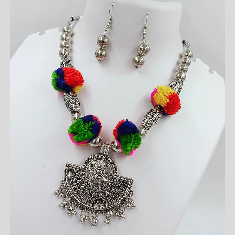 Your Dream Jewelry At Dream Prices – Shop Now Kavita Art Oxidised Plated Navratri Special Pom Pom Necklace Set Your Dream Jewelry At Dream Prices – Shop Now Kavita Art Oxidised Plated Navratri Special Pom Pom Necklace Set
