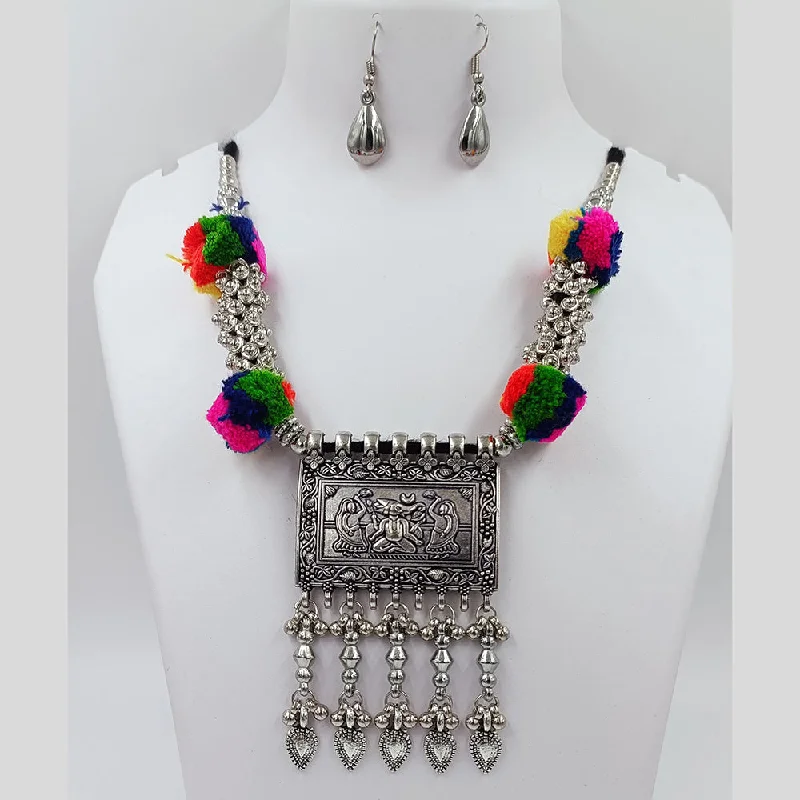 Sparkle For Less – Shop Our Limited-Time Jewelry Deals Kavita Art Oxidised Plated Navratri Special Pom Pom Necklace Set Sparkle For Less – Shop Our Limited-Time Jewelry Deals Kavita Art Oxidised Plated Navratri Special Pom Pom Necklace Set